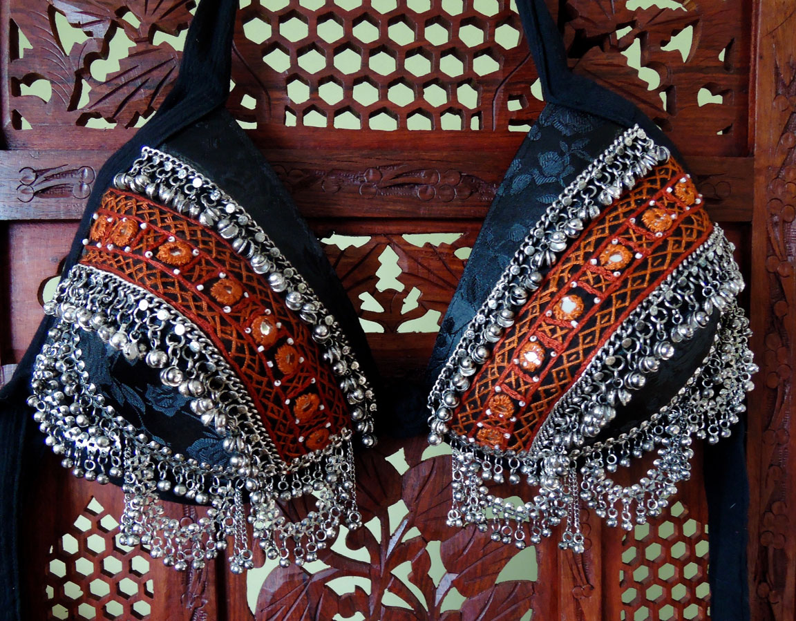 Flying Skirts Tribal Belly Dance Costumes: Village Mirror Bra